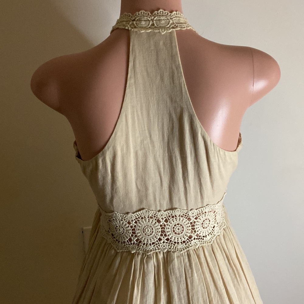 Chic Cream Halter Maxi Dress - Picture 7 of 8